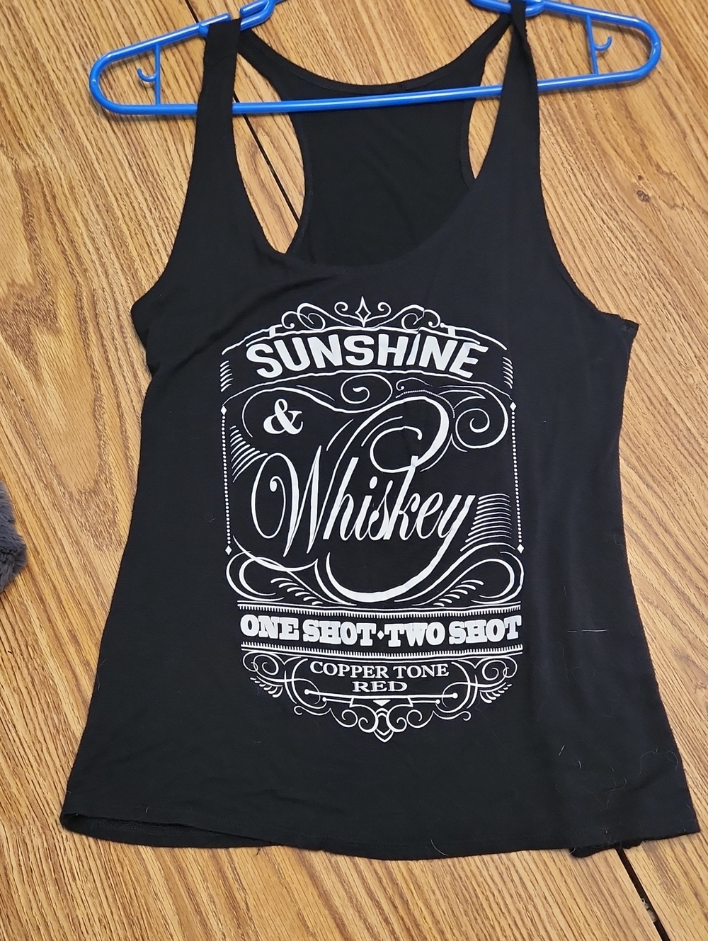 Sunshine & Whiskey Black Graphic Racerback Tank Top